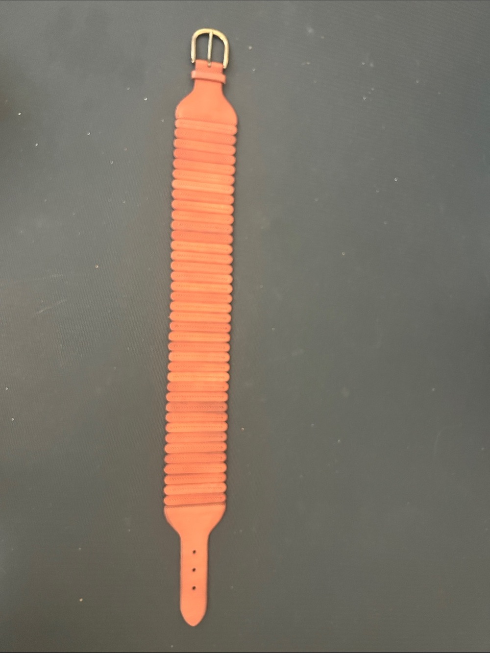 Anthropologie Ribbed Silicone Wristband Strap - Coral